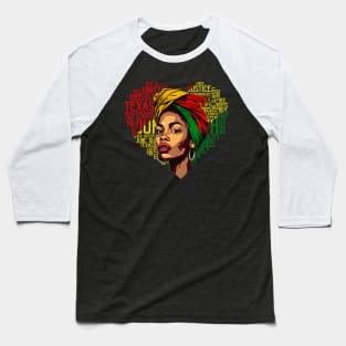 Juneteenth Celebrate Africa Black Women Baseball T-Shirt